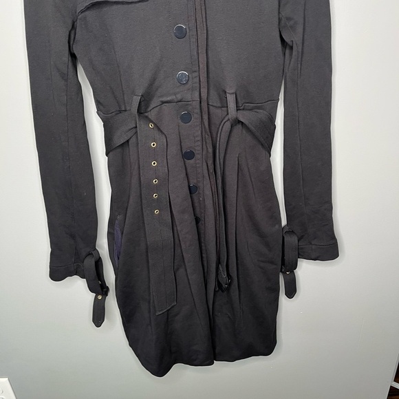 Armani Exchange Knit Trench With Hood and Belt - Picture 5 of 9